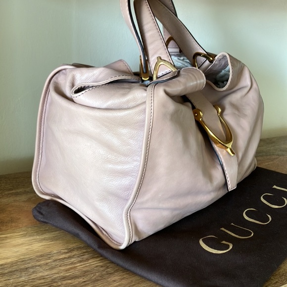Gucci Soft Stirrup Leather Top Handle Bag – Blush Pink, Gold Hardware - Picture 4 of 9